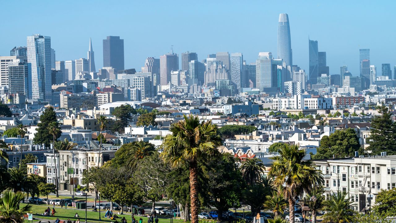 Dolores Park in the Mission neighborhood of San Francisco, California, US, on Friday, May 31, 2024. For all the worries about a doom loop fueled by post-pandemic hybrid work, persistent homelessness and a fentanyl epidemic, San Francisco is once again attracting money.
