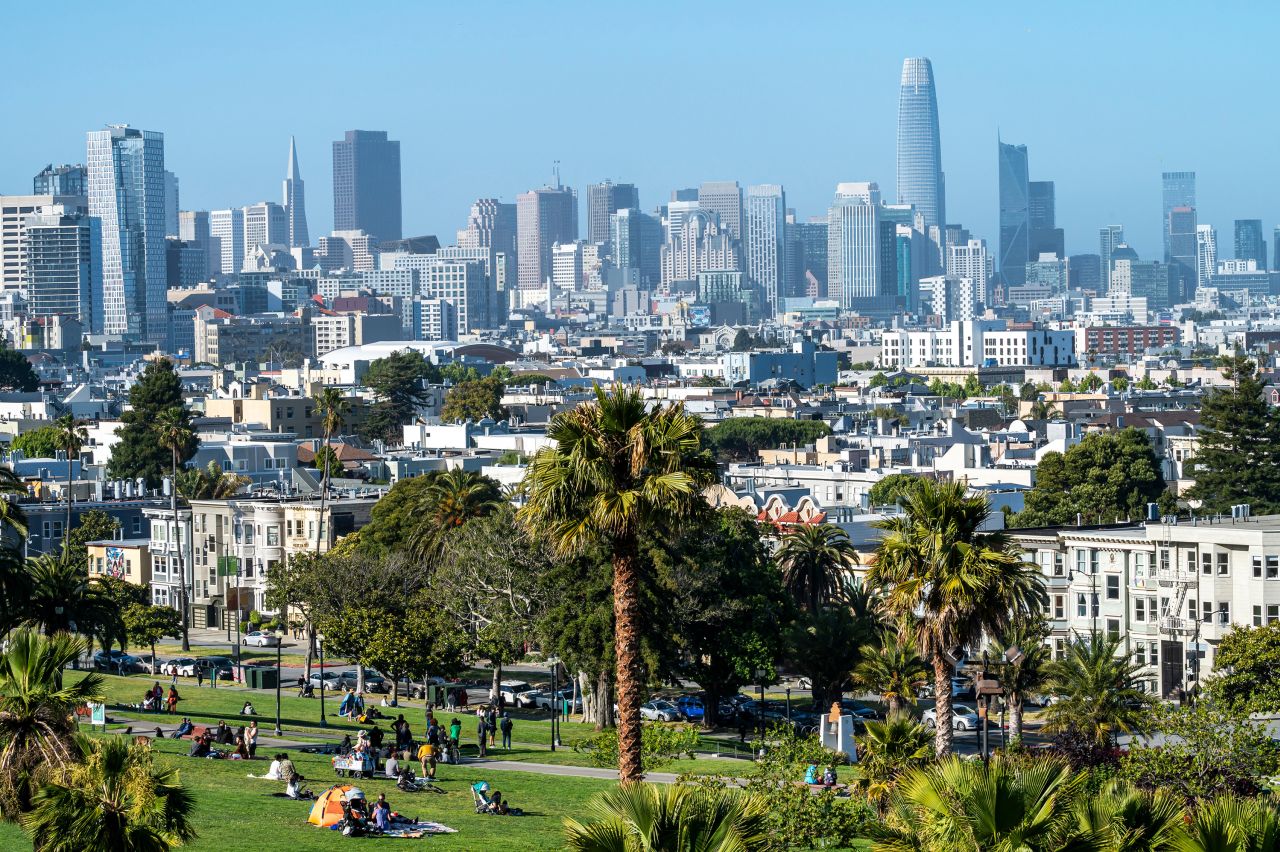 Mission Dolores Park in San Francisco is pictured on May 31.