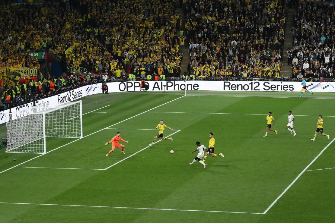 Vinícius played a key role in Madrid's double-winning season last year, including scoring in the Champions League final against Borussia Dortmund. Ryan Pierse/Getty Images