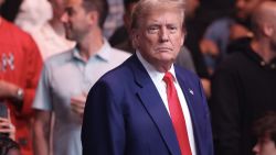 NEWARK, NEW JERSEY - JUNE 01: Former U.S. President Donald Trump attends UFC 302 at Prudential Center on June 01, 2024 in Newark, New Jersey. (Photo by Luke Hales/Getty Images)