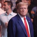 NEWARK, NEW JERSEY - JUNE 01: Former U.S. President Donald Trump attends UFC 302 at Prudential Center on June 01, 2024 in Newark, New Jersey. (Photo by Luke Hales/Getty Images)