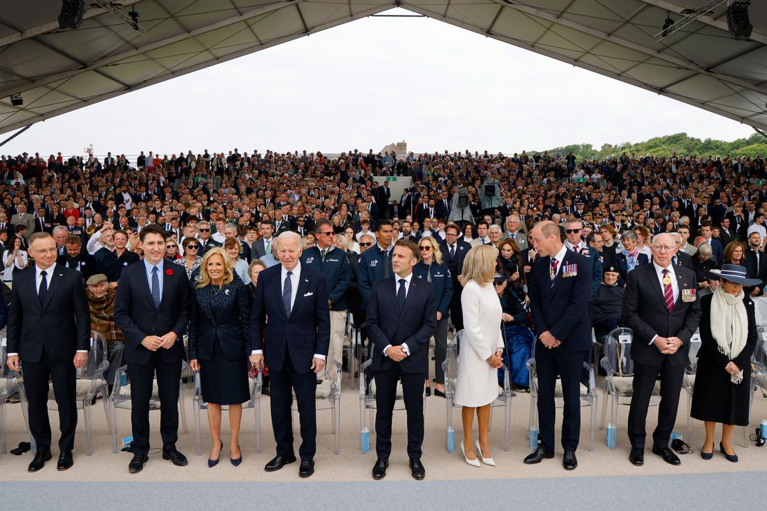 Prince William joins world leaders at the international commemorative ceremony at Omaha Beach marking the 80th anniversary of the World War II "D-Day" Allied landings in Normandy, northwestern France, on June 6.