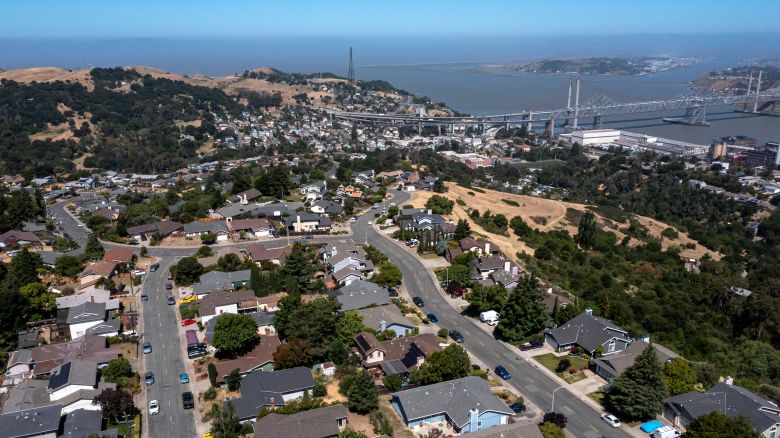 Residential homes in Crockett, California, on Thursday, June 6, 2024.