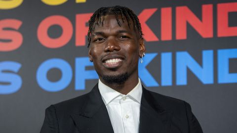 French footballer Paul Pogba attends at photocall of the film Kinds of Kindness at Cinema Anteo. Milan (Italy), May 31th, 2024 (Photo by Pamela Rovaris/Archivio Pamela Rovaris/Mondadori Portfolio via Getty Images)