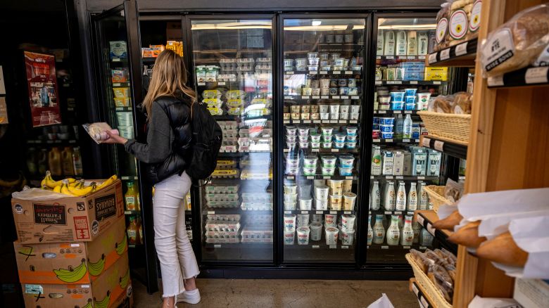 A customer at a grocery store in San Francisco, California, US, on Friday, June 7, 2024. The Bureau of Labor Statistics is scheduled to release US consumer price index (CPI) figures on June 12. Photographer: David Paul Morris/Bloomberg via Getty Images