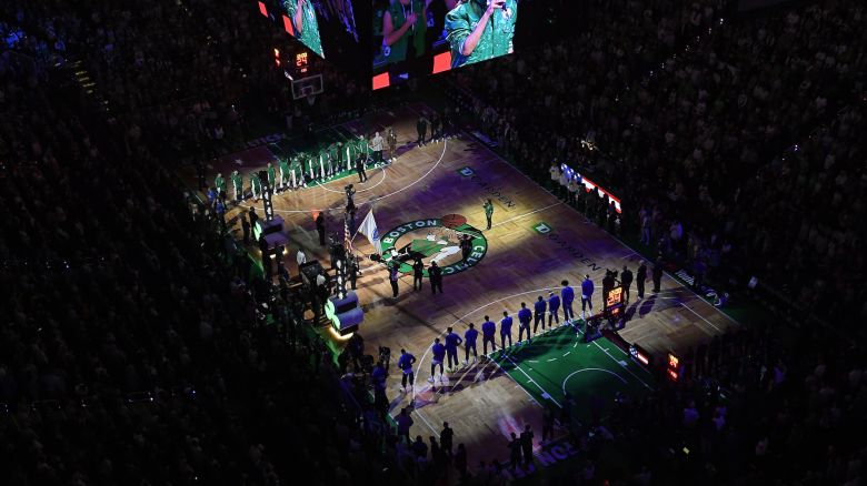 BOSTON, MA - JUNE 9: An overall view of the arena before the game between the Dallas Mavericks and the Boston Celtics during Game 2 of the 2024 NBA Finals on June 9, 2024 at the TD Garden in Boston, Massachusetts. NOTE TO USER: User expressly acknowledges and agrees that, by downloading and or using this photograph, User is consenting to the terms and conditions of the Getty Images License Agreement. Mandatory Copyright Notice: Copyright 2024 NBAE  (Photo by Brian Babineau/NBAE via Getty Images)