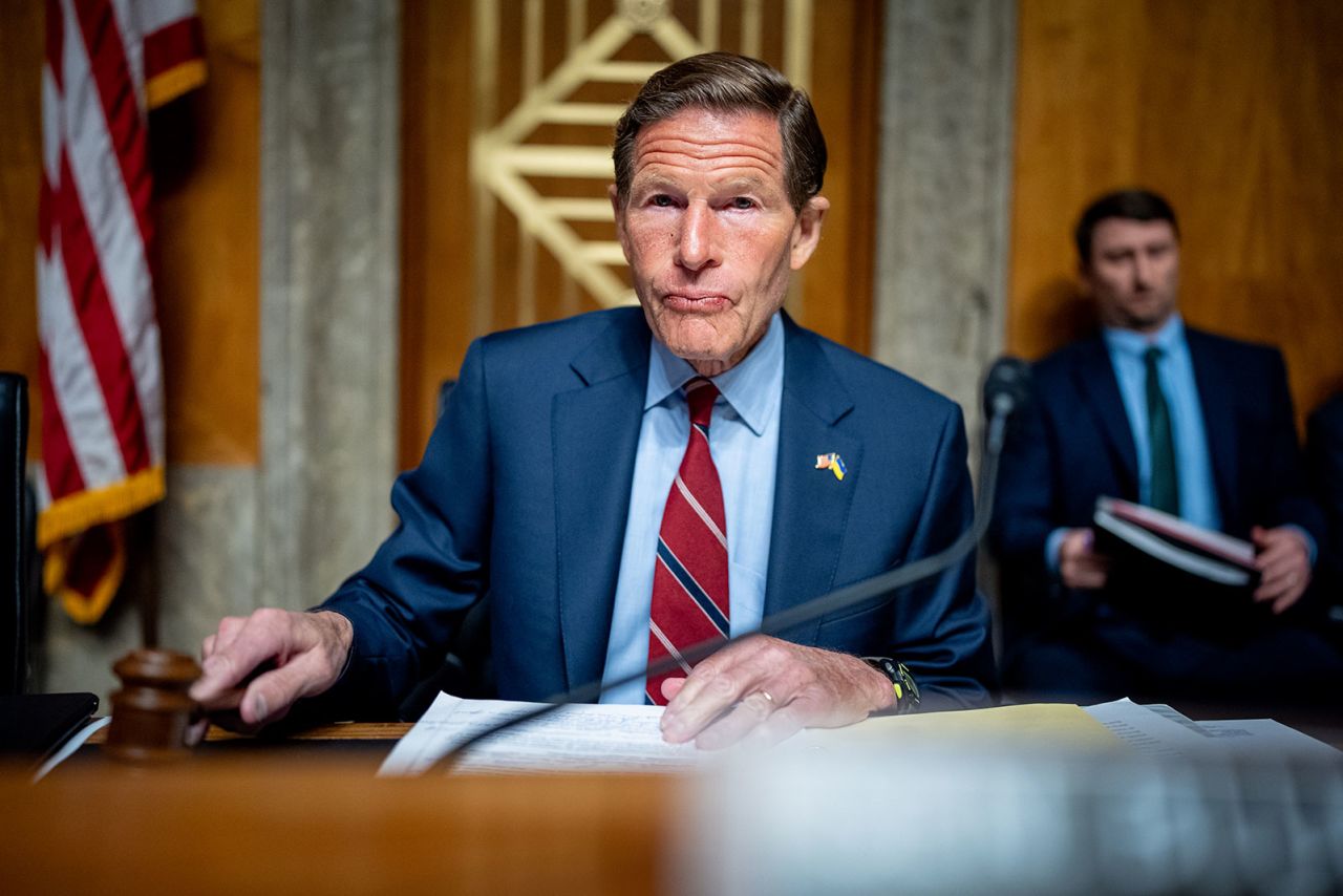 Chairman Sen. Richard Blumenthal gavels the start of a Senate Homeland Security and Governmental Affairs Subcommittee on Investigations hearing on Capitol Hill on June 11 in Washington, DC.