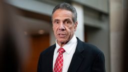 Former Gov. Andrew Cuomo  speaks to reporters following a closed-door interview with the House Oversight and Accountability Subcommittee on Coronavirus Pandemic on Capitol Hill, on June 11, 2024 in Washington, DC.