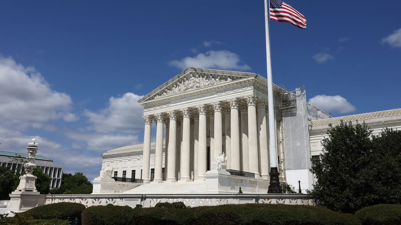 Exterior view of the U.S. Supreme Court building prior to a roundtable discussion on Supreme Court Ethics conducted by Democrats of the House Oversight and Accountability Committee at the Rayburn House Office Building on June 11, 2024 in Washington, DC.