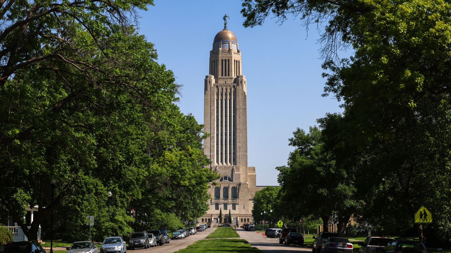 The Nebraska State Capitol is seen in Lincoln on May 14, 2024.