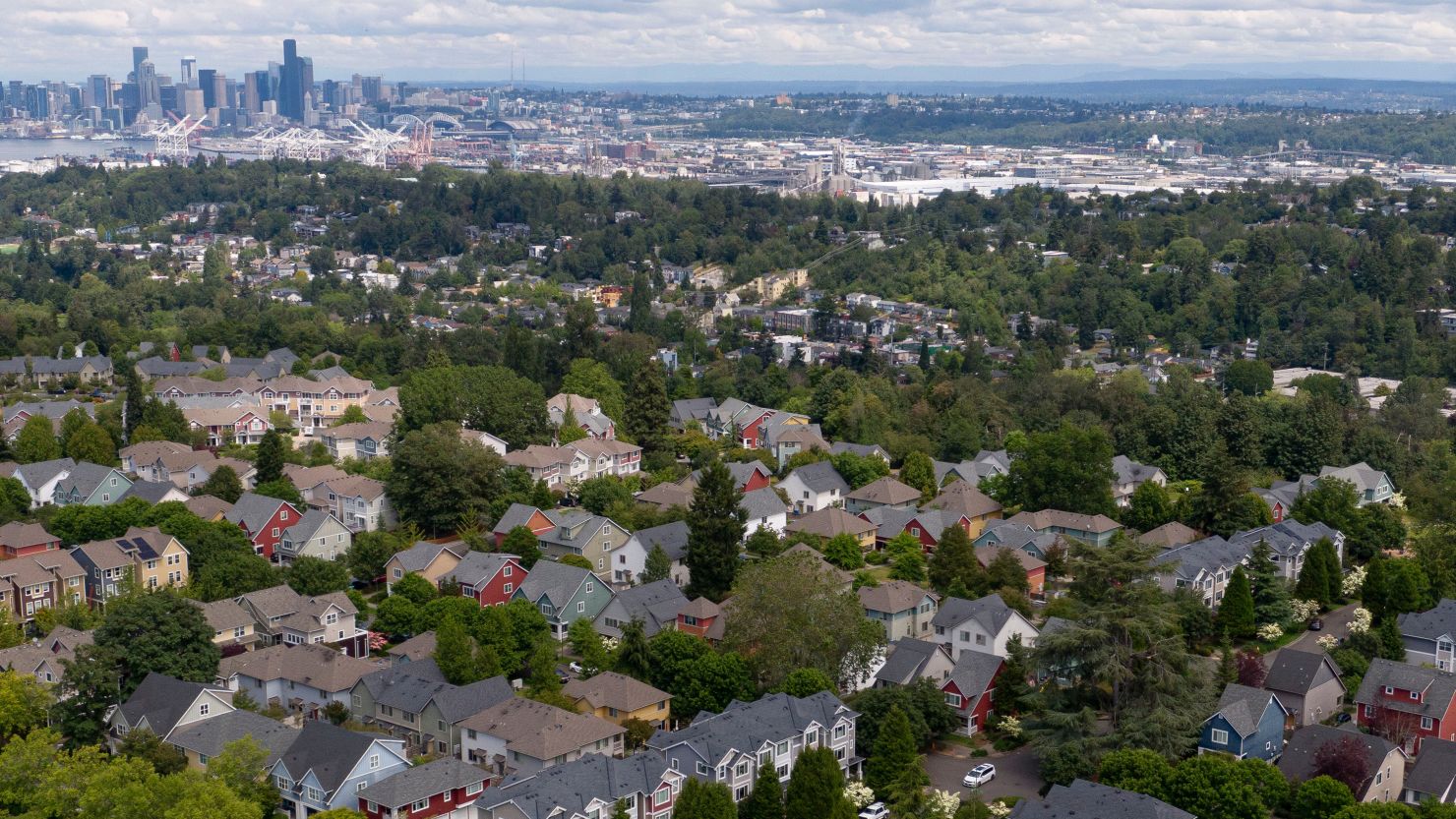 Homes in the West Seattle neighborhood of Seattle, Washington on Tuesday, June 18, 2024.