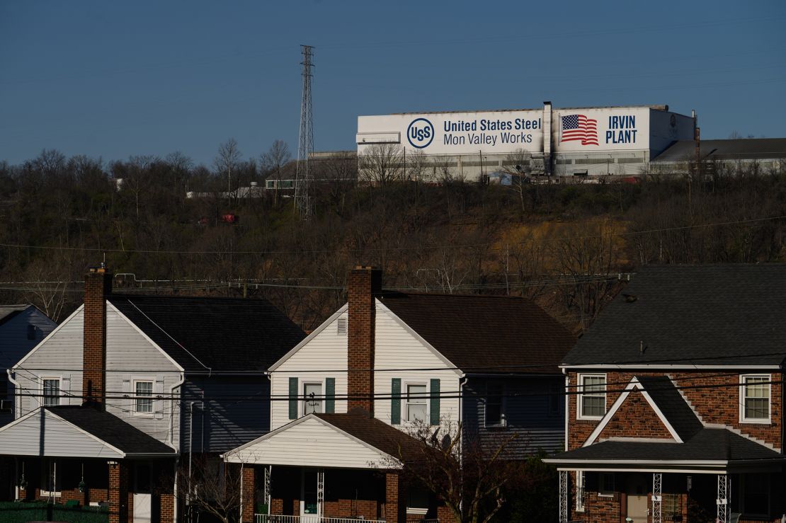 US Steel Corp. Irvin Plant that President Donald Trump is set to visit Friday evening.