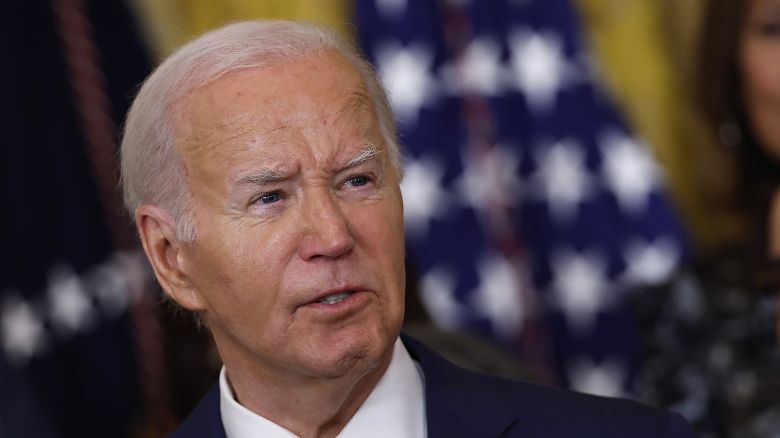 WASHINGTON, DC - JUNE 18: U.S. President Joe Biden speaks at an event marking the 12th anniversary of the Deferred Action for Childhood Arrivals (DACA) program in the East Room at the White House on June 18, 2024 in Washington, DC. Biden announced a new program that will provide protections for undocumented immigrants married to U.S. citizens, allowing them to obtain work authorization and streamline their path to citizenship. (Photo by Kevin Dietsch/Getty Images)