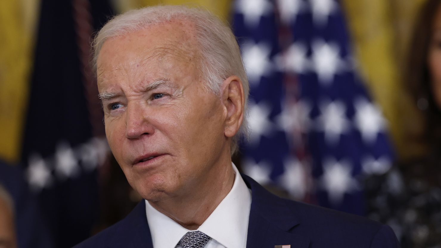 President Joe Biden speaks at an event in the East Room at the White House on June 18, 2024 in Washington, DC.