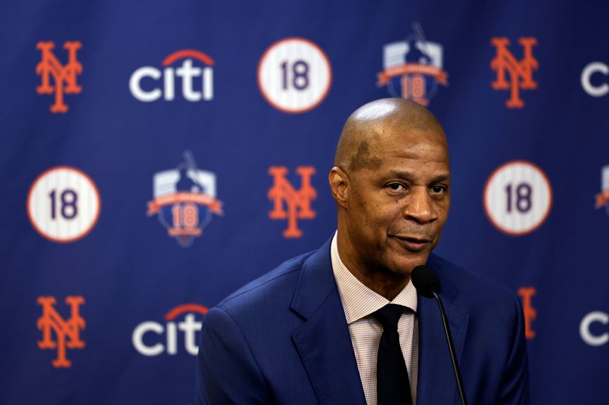 Former New York Met Darryl Strawberry speaks to the media before a ceremony to retire his jersey number at Citi Field on June 1, 2024.