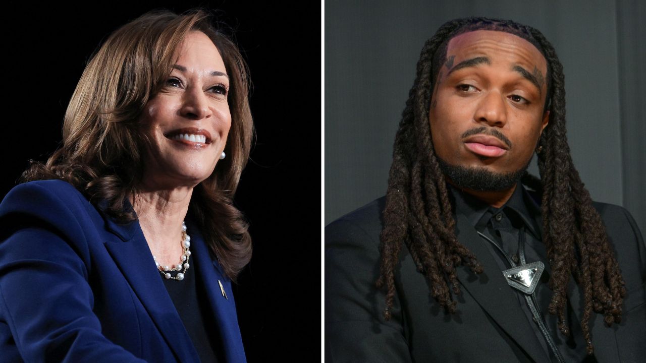 U.S. Vice President Kamala Harris and Quavo.