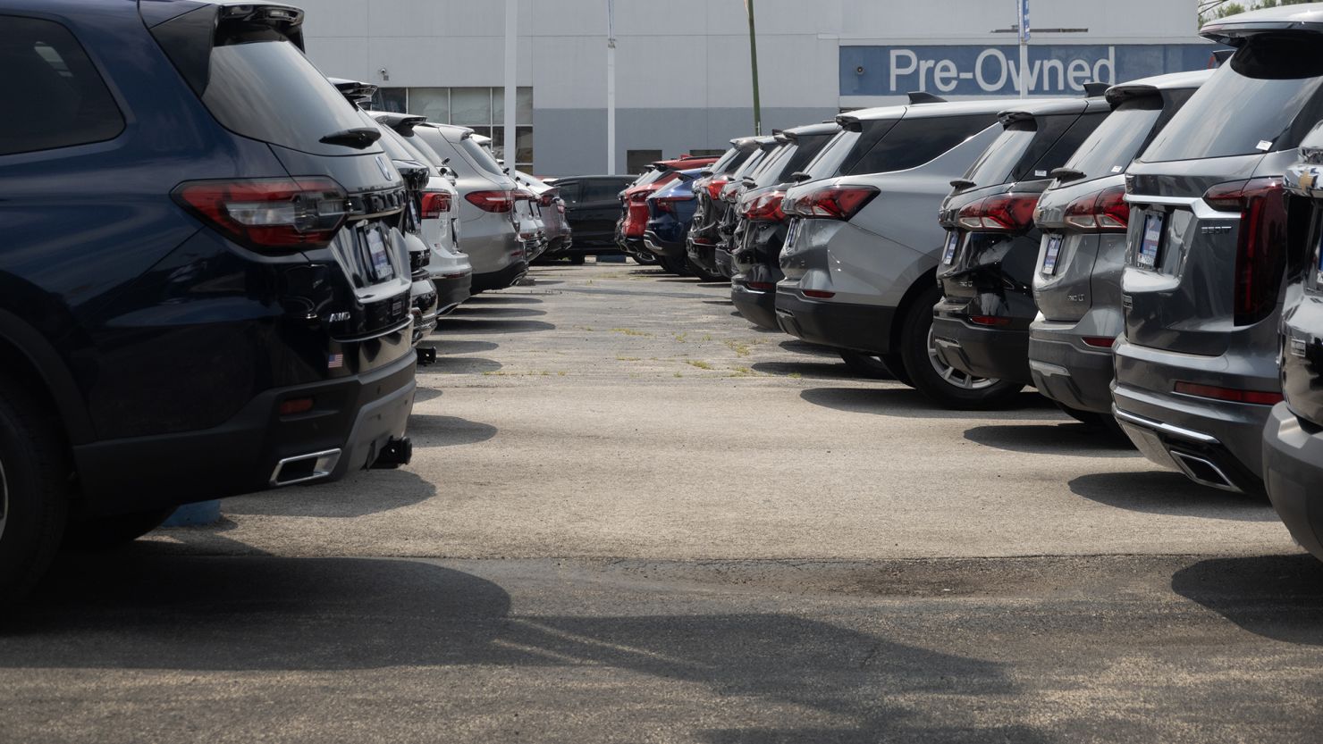 Cars sit on a Chevrolet dealership's lot on June 20, 2024 in Chicago, Illinois. A cyber attack on CDK Global, a software provider that helps dealerships manage sales and service, has crippled the workflow at approximately 15,000 dealerships across the United States and Canada.