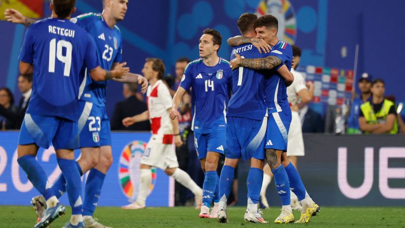 Italy Secures Euro 2024 Knockout Spot with Late Goal