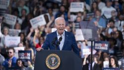 RALEIGH, NORTH CAROLINA - JUNE 28: U.S. President Joe Biden speaks at a post-debate campaign rally on June 28, 2024 in Raleigh, North Carolina. Last night President Biden and Republican presidential candidate, former U.S. President Donald Trump faced off in the first presidential debate of the 2024 campaign. (Photo by Allison Joyce/Getty Images)