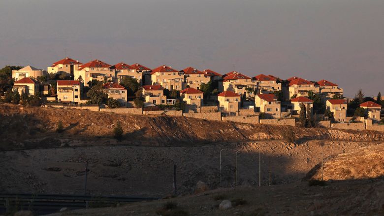 The Israeli settlement of Maale Adumim in the occupied West Bank on the outskirts of Jerusalem.