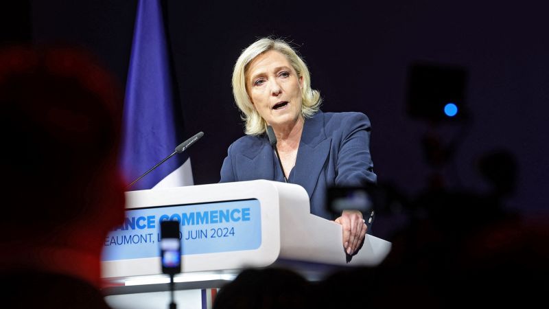 Marine Le Pen obiecuje francuskiej skrajnej prawicy ograniczenie pomocy dla Ukrainy i krytykuje gwiazdę piłki nożnej Mbappé