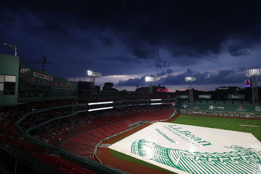 Fenway Park during a rain delay between the Toronto Blue Jays and the Boston Red Sox on June 26, 2024 in Boston.