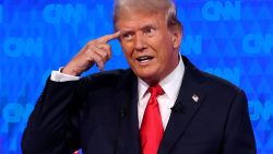 ATLANTA, GEORGIA - JUNE 27: Republican presidential candidate, former U.S. President Donald Trump participates in the CNN Presidential Debate at the CNN Studios on June 27, 2024 in Atlanta, Georgia. Former President Trump and U.S. President Joe Biden are facing off in the first presidential debate of the 2024 campaign. (Photo by Justin Sullivan/Getty Images)