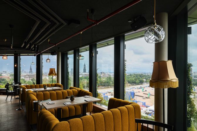 <strong>City views: </strong>The Sala restaurant on the fifth floor of the bunker has commanding views over the city.