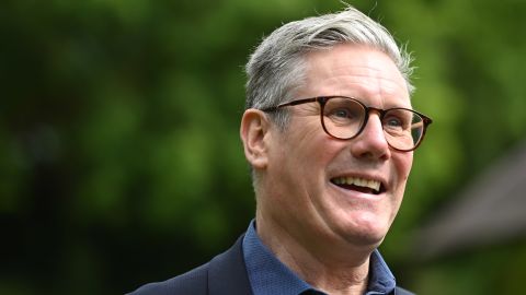 WHITLAND, WALES - JULY 3: Labour Leader Sir Keir Starmer smiles on the final day of campaigning at the West Regwm Farm on July 3, 2024 in Whitland, Wales. (Photo by Matthew Horwood/Getty Images)