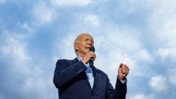 WASHINGTON, DC - JULY 04: President Joe Biden speaks during a 4th of July event on the South Lawn of the White House on July 4, 2024 in Washington, DC. The President is hosting the Independence Day event for members of the military and their families. (Photo by Samuel Corum/Getty Images)