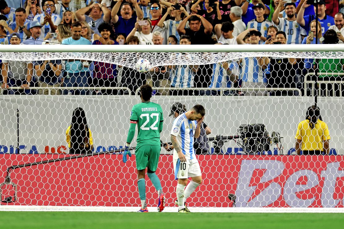 Lionel Messi missed his penalty in the shootout.