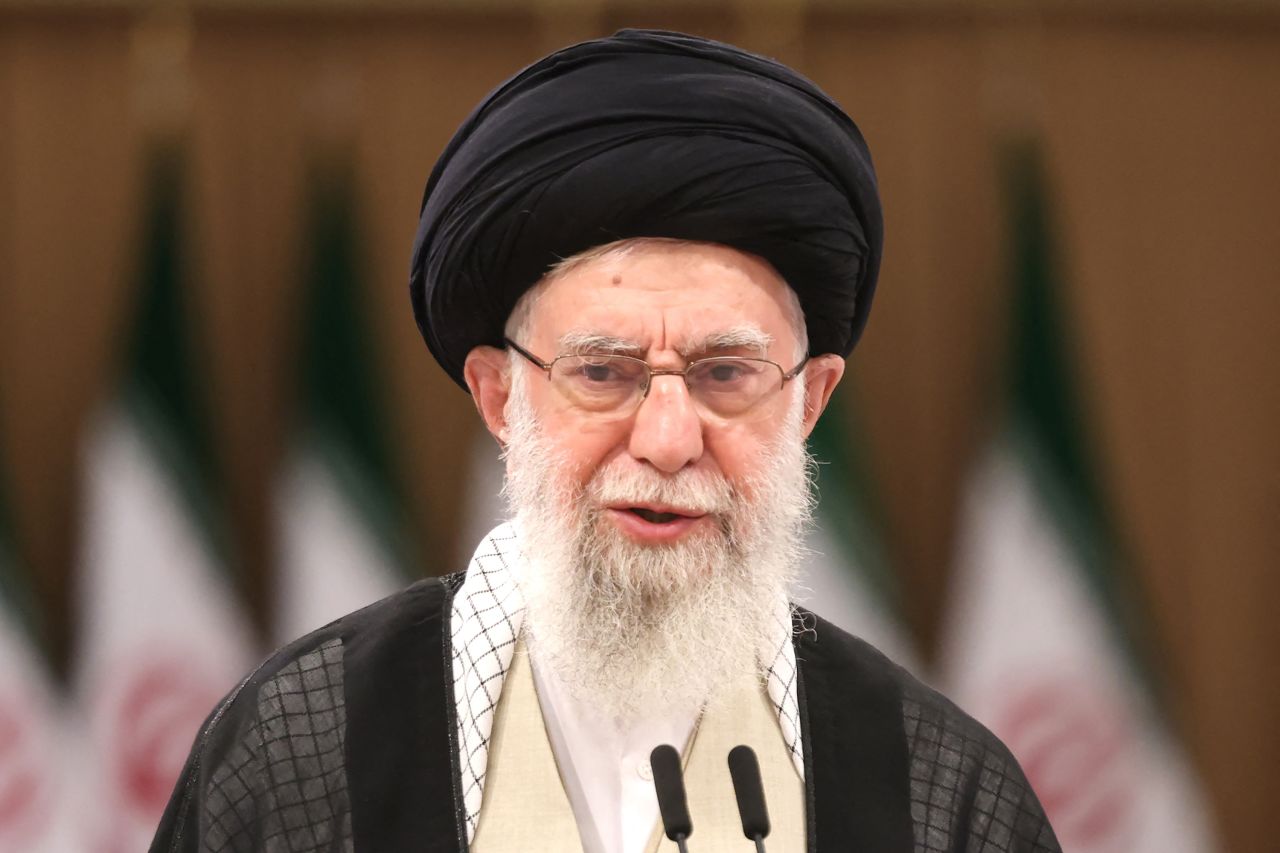 Iran's supreme leader Ayatollah Ali Khamenei speaks in Tehran, Iran in July 2024.