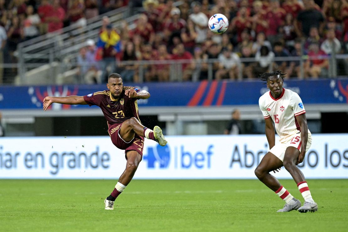 Venezuela forward Salomón Rondón scored a wondergoal to equalize.