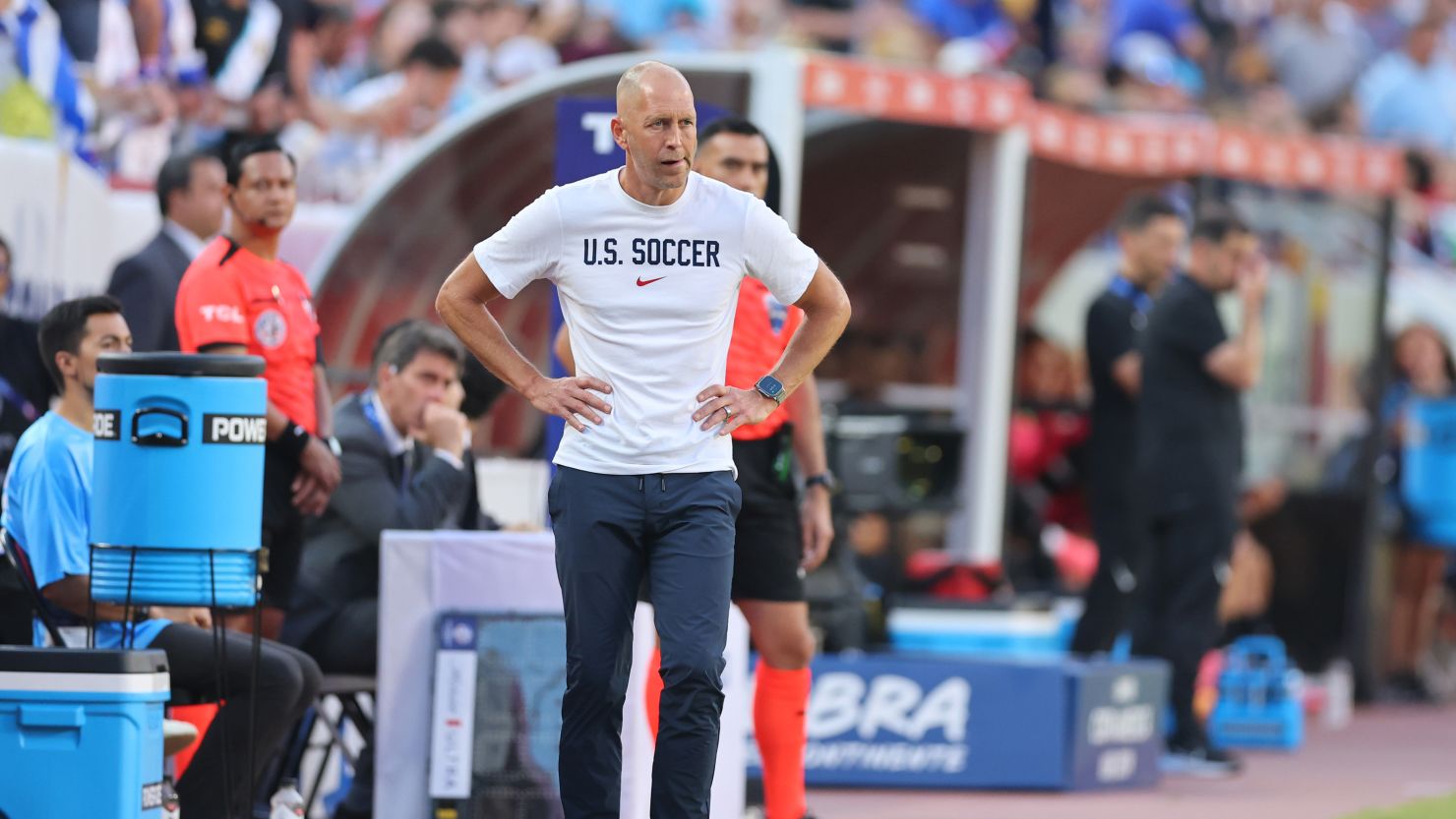 Gregg Berhalter cut a frustrated figure on the sideline during Monday's defeat to Uruguay.