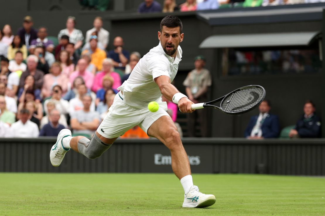 Djokovic underwent knee surgery less than a month before his first-round win at Wimbledon.