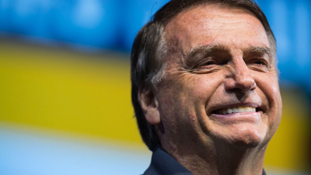 CAMBORIU, BRAZIL - JULY 6: Former President of Brazil Jair Bolsonaro during the Conservative Political Action Conference (CPAC) on July 6, 2024 in Camboriu, Brazil. President of Argentina Javier Milei and former President of Brazil Jair Bolsonaro are leading the 5th edition of the CPAC. It is considered the largest and most influential forum of conservatives and ultra liberals in the world. (Photo by Pedro H. Tesch/Getty Images)