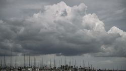 Boats sit in a marina ahead of the arrival of Tropical Storm Beryl in Corpus Christi, Texas on July 7, 2024. Beryl weakened to a tropical storm on July 5 after hitting Mexico as a Category 2 hurricane, with fierce winds causing material damage but no injuries along the touristic Yucatan Peninsula. Now headed for the Gulf of Mexico, Beryl is expected to intensify as it moves toward northeastern Mexico and the US state of Texas by the end of the weekend, according to the Miami-based National Hurricane Center (NHC). (Photo by Mark Felix / AFP) (Photo by MARK FELIX/AFP via Getty Images)