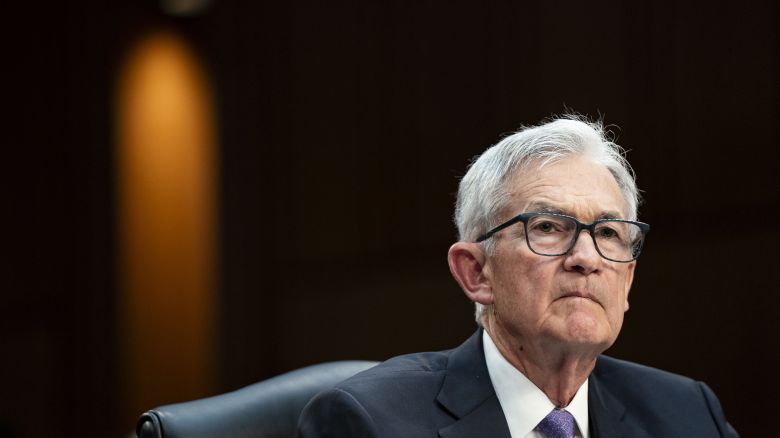 Federal Reserve Chair Jerome Powell speaks at a Senate hearing on monetary policy on July 9 in Washington, DC.