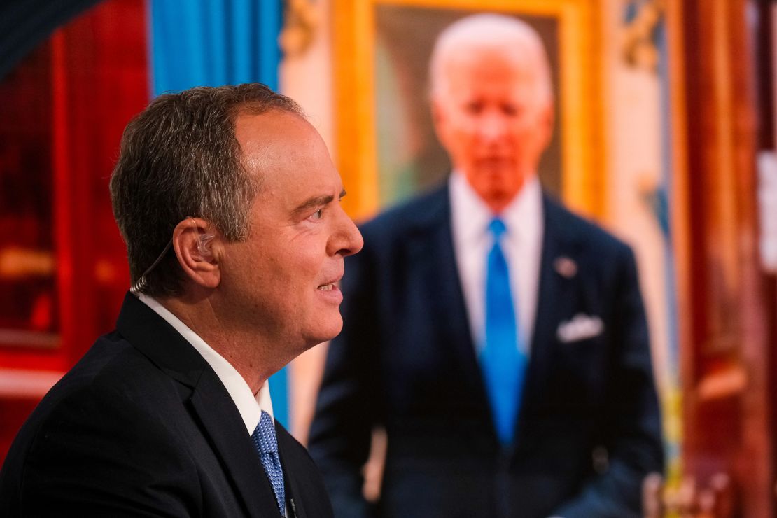 Rep. Adam Schiff appears on "Meet the Press" in Washington D.C., on July 7, 2024.
