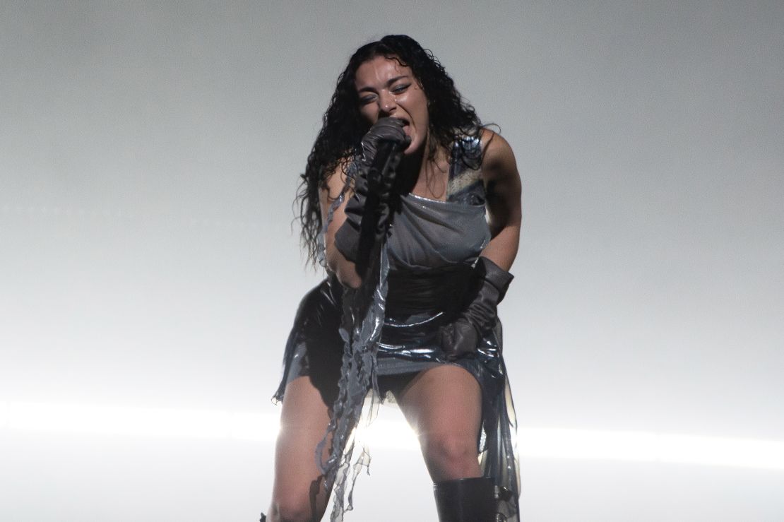 ROSKILDE, DENMARK - JULY 05: Charli XCX performs at Roskilde Festival 2024 on July 05, 2024 in Roskilde, Denmark. (Photo by Joseph Okpako/WireImage)