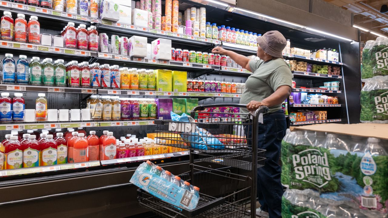 NEW YORK, NEW YORK - JULY 11: People shop at a grocery store  in Brooklyn on July 11, 2024 in New York City. Stocks rose on Thursday following a morning report by the Bureau of Labor Statistics showing that inflation eased more than expected in June.  (Photo by Spencer Platt/Getty Images)