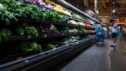 People shop at a grocery store on July 11, 2024, in Brooklyn, New York.