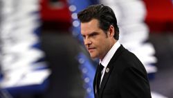 US representative Matt Gaetz (R-FL) attends the second day of the 2024 Republican National Convention at the Fiserv Forum in Milwaukee, Wisconsin, on July 16, 2024. Days after he survived an assassination attempt Donald Trump won formal nomination as the Republican presidential candidate and picked right-wing loyalist J.D. Vance for running mate, kicking off a triumphalist party convention in the wake of last weekend's failed assassination attempt. (Photo by Patrick T. Fallon / AFP) (Photo by PATRICK T. FALLON/AFP via Getty Images)