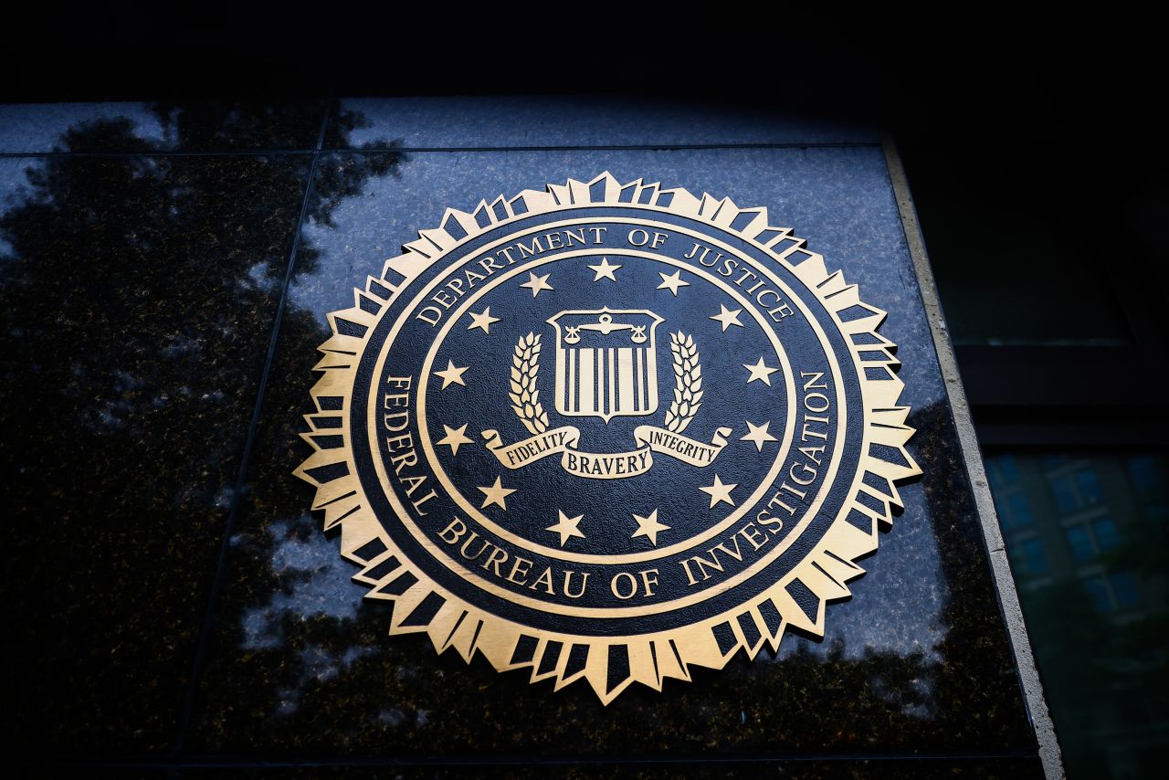 Federal Bureau of Investigation seal is seen on J. Edgar Hoover FBI Building in Washington D.C., United States of America on July 12th, 2024. in Washington D.C., United States of America on July 12th, 2024. (Photo by Beata Zawrzel/NurPhoto via Getty Images)