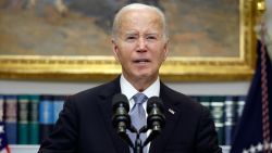 U.S. President Joe Biden delivers remarks on the assassination attempt on Republican presidential candidate former President Donald Trump at the White House on July 14, 2024 in Washington, DC. A shooter opened fire injuring former President Trump, killing one audience member, and injuring two others during a campaign event in Butler, Pennsylvania on July 13.