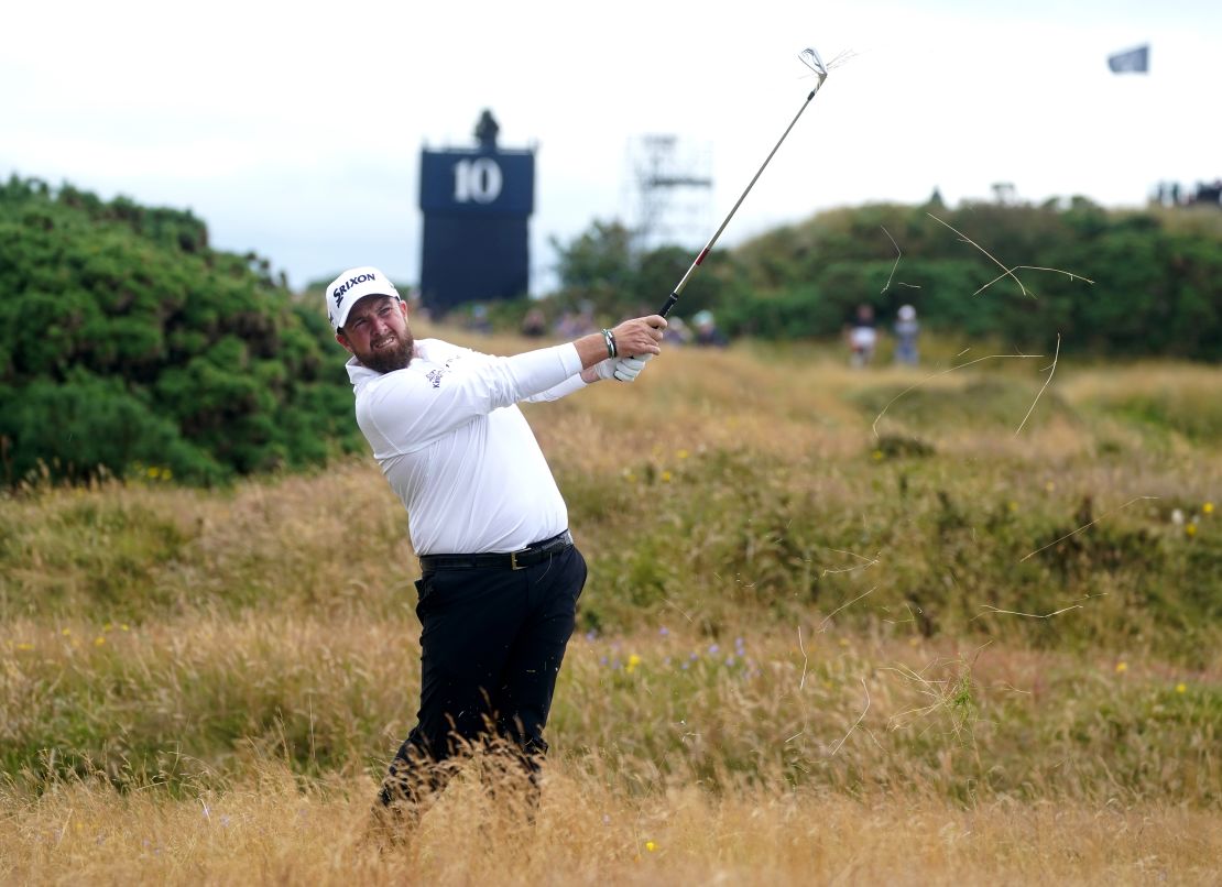 Ireland's Shane Lowry plays a shot from the rough on the 11th during day two of The Open at Royal Troon, South Ayrshire, Scotland. Picture date: Friday July 19, 2024. (Photo by Owen Humphreys/PA Images via Getty Images)