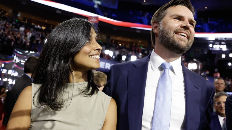 South Asian Representation in 2024 Presidential Campaign: Usha Vance, JD Vance's Wife, and the Significant Shift in Politics