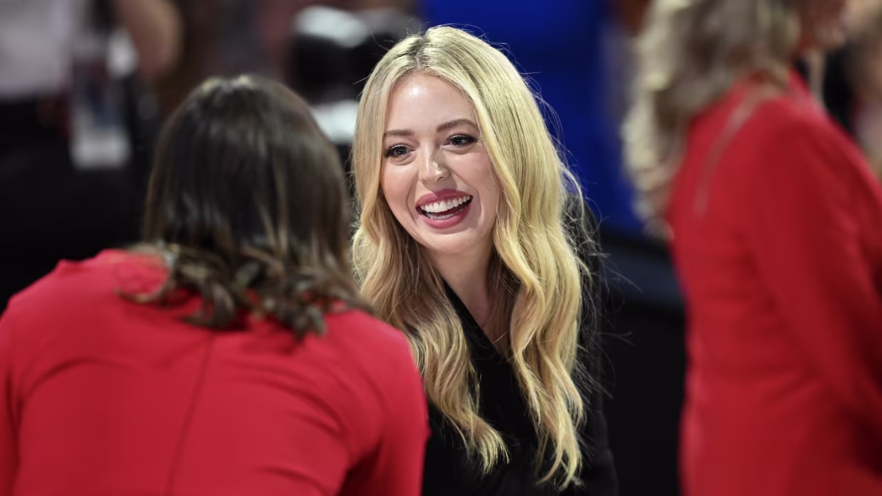 Tiffany Trump, daughter of former President Donald Trump, attends the first day of the Republican National Convention at the Fiserv Forum on July 15 in Milwaukee, Wisconsin.
