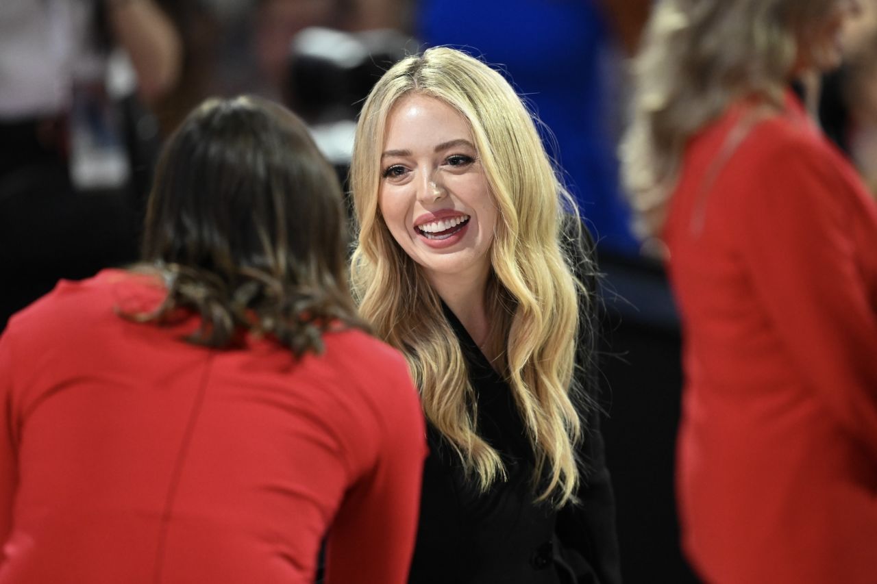 Tiffany Trump, daughter of former President Donald Trump, attends the first day of the Republican National Convention at the Fiserv Forum on July 15 in Milwaukee, Wisconsin.