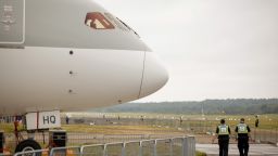 A Boeing 787 Dreamliner, operated by Qatar Airways, during the opening day of the Farnborough International Airshow in July. The aviation summit is typically a platform for planemakers to rack up multibillion-dollar deals, and it gave Boeing a rare win over rival Airbus.